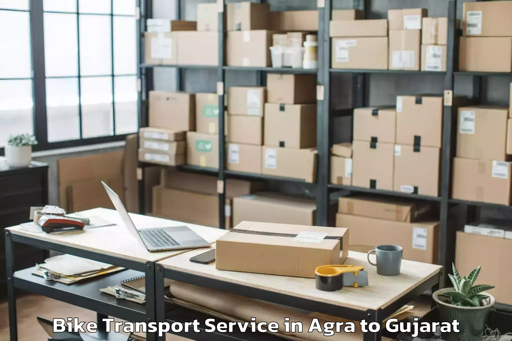 Discover Agra to Porbandar Bike Transport